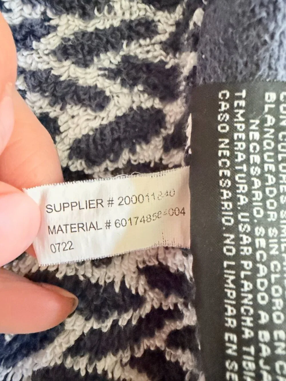 Set of 2 Lauren Ralph Lauren Sanders Basketweave Bath Towels Antimicrobial